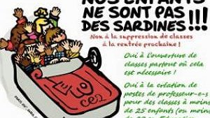 Illustration - On est loin des classes à 12 vantées par Macron !