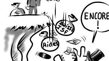 Illustration - Moins pour le public c'est plus pour les riches. Y'a pas photo !