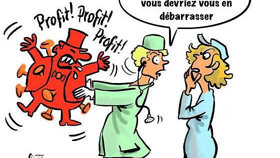 Illustration - Bas-les-masques sur la loi du fric