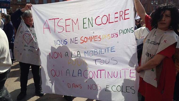 Illustration - Maternelles : Atsem en grève
