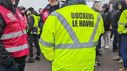 Illustration la grève des dockers a bon dos