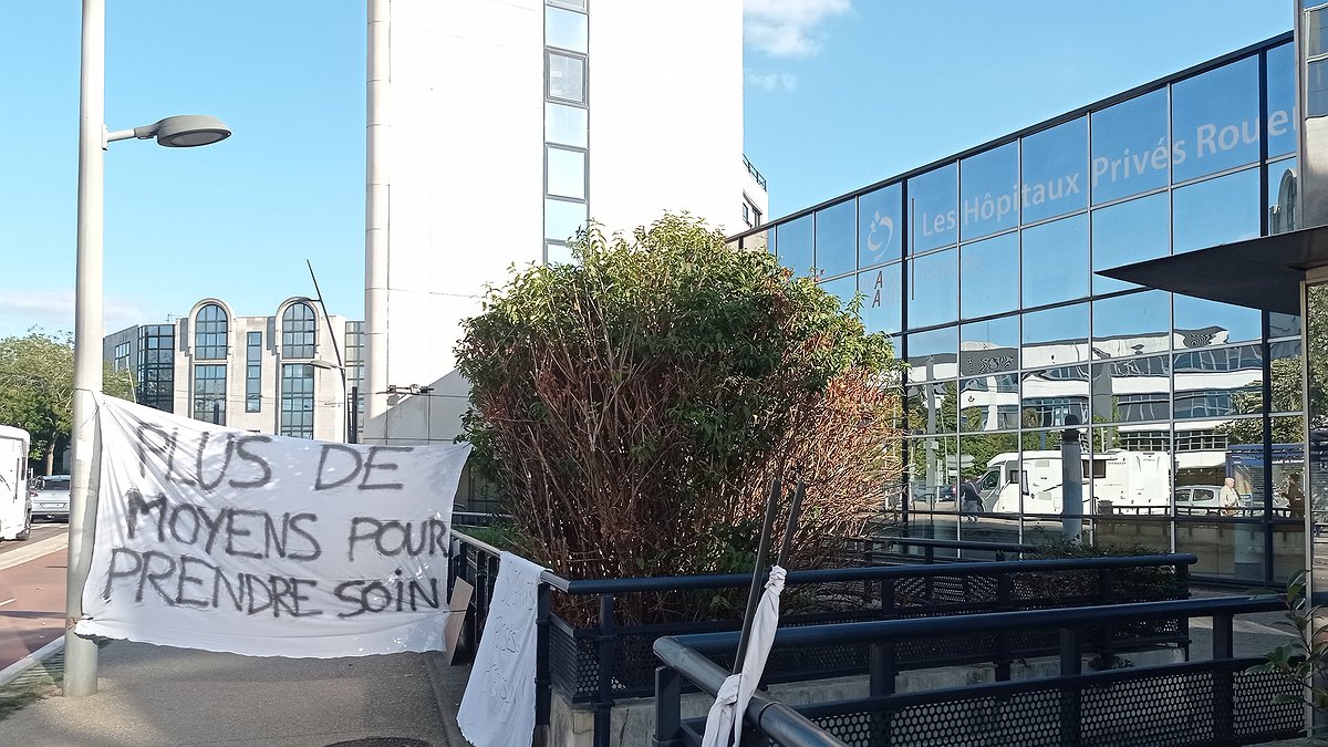 Illustration - Le personnel des cliniques privées se fâche.