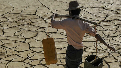 Illustration il y a le feu au lac !