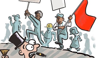 Illustration débrayage au collège Paul Jean Louis, ras le bol des conditions de travail dégradées