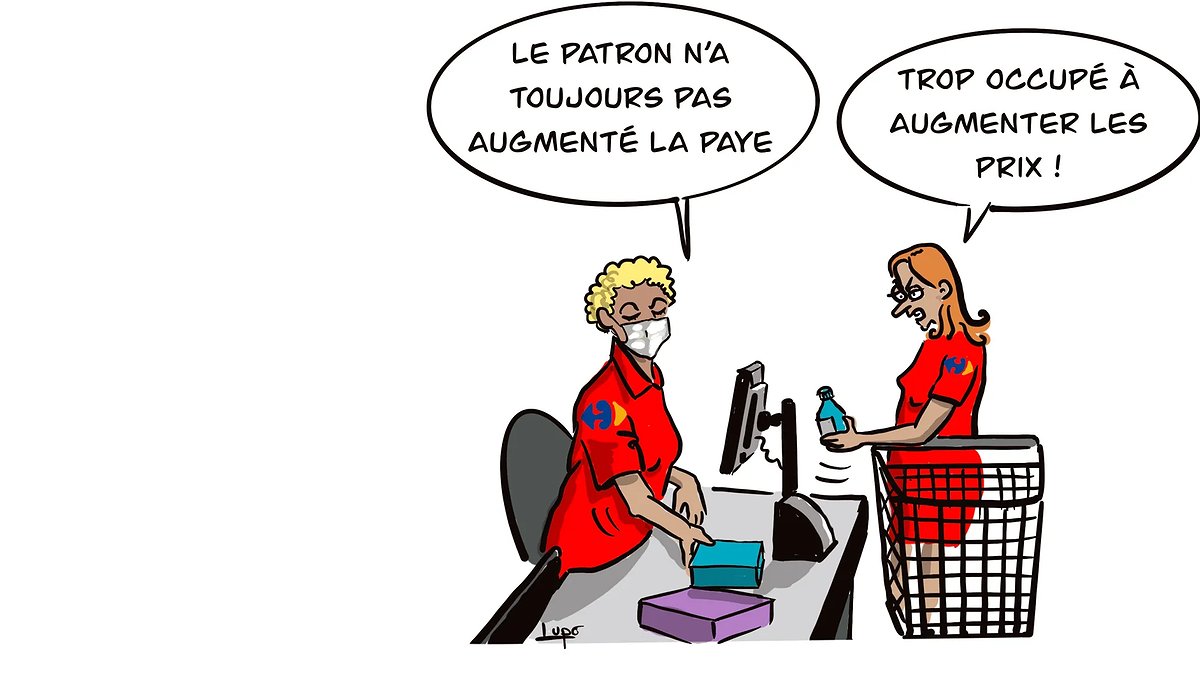 Illustration Les prix montent, pas nos salaires