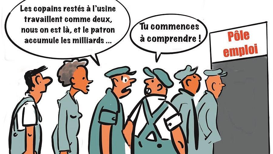 Illustration - répartir le travail entre tous,  avec maintien du salaire