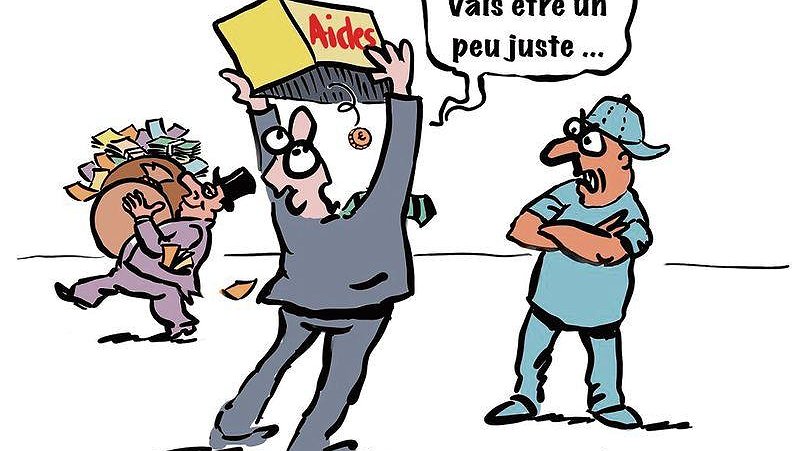 Illustration - prendre aux pauvres pour donner aux riches