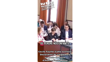 Illustration Intervention de Cécile Faurite sur la guerre au premier conseil municipal de Oullins-Pierre-Bénite