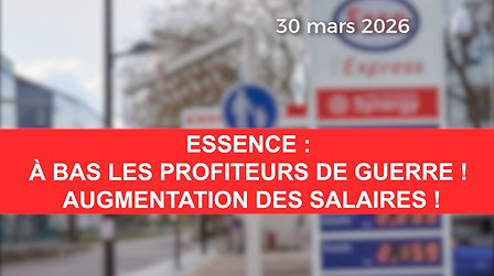 Illustration Essence : à bas les profiteurs de guerre ! Augmentation des salaires !