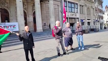 Illustration Au rassemblement hebdomadaire du samedi (le 21 mars) en soutien aux Palestiniens