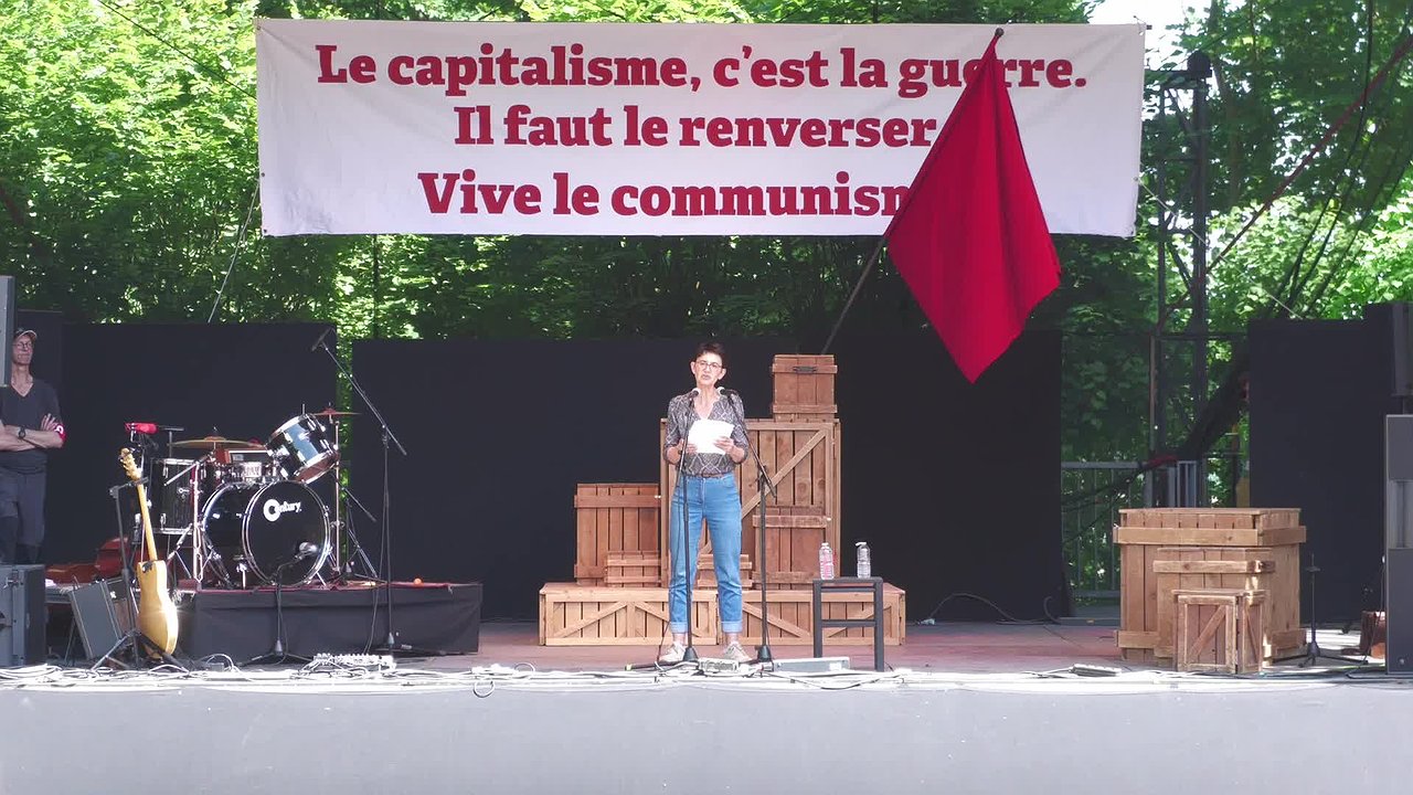 Illustration Meeting de Nathalie Arthaud sur la situation internationale